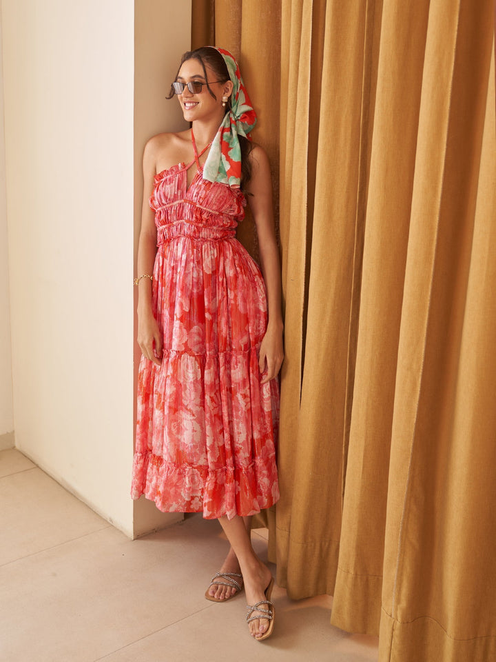 Margot Biarritz - Robe Midi Hera Rouge