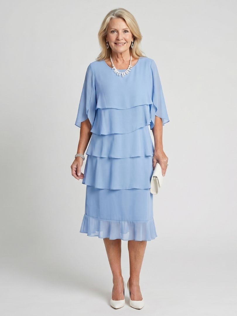 Margot Biarritz - Robe Midi à Volants