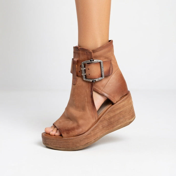 Margot Biarritz - Bottines compensées ouvertes Lila