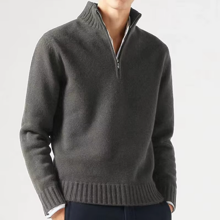 Margot Biarritz - Pull en laine à zip pour homme