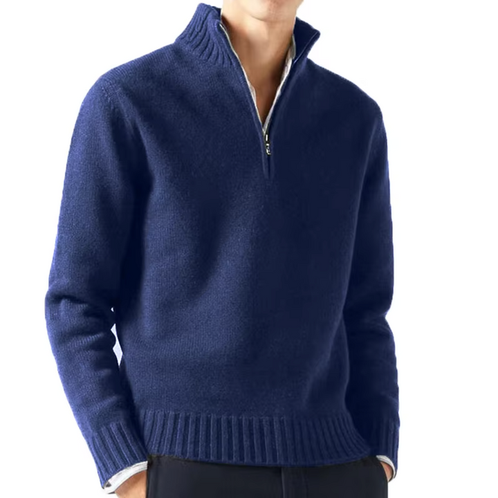 Margot Biarritz - Pull en laine à zip pour homme