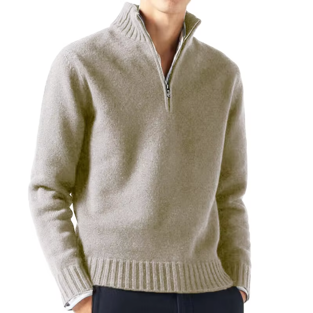 Margot Biarritz - Pull en laine à zip pour homme