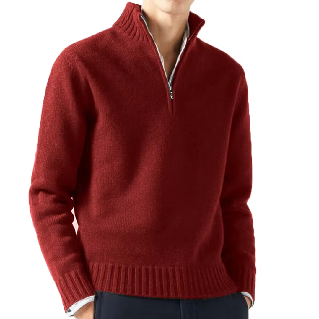 Margot Biarritz - Pull en laine à zip pour homme