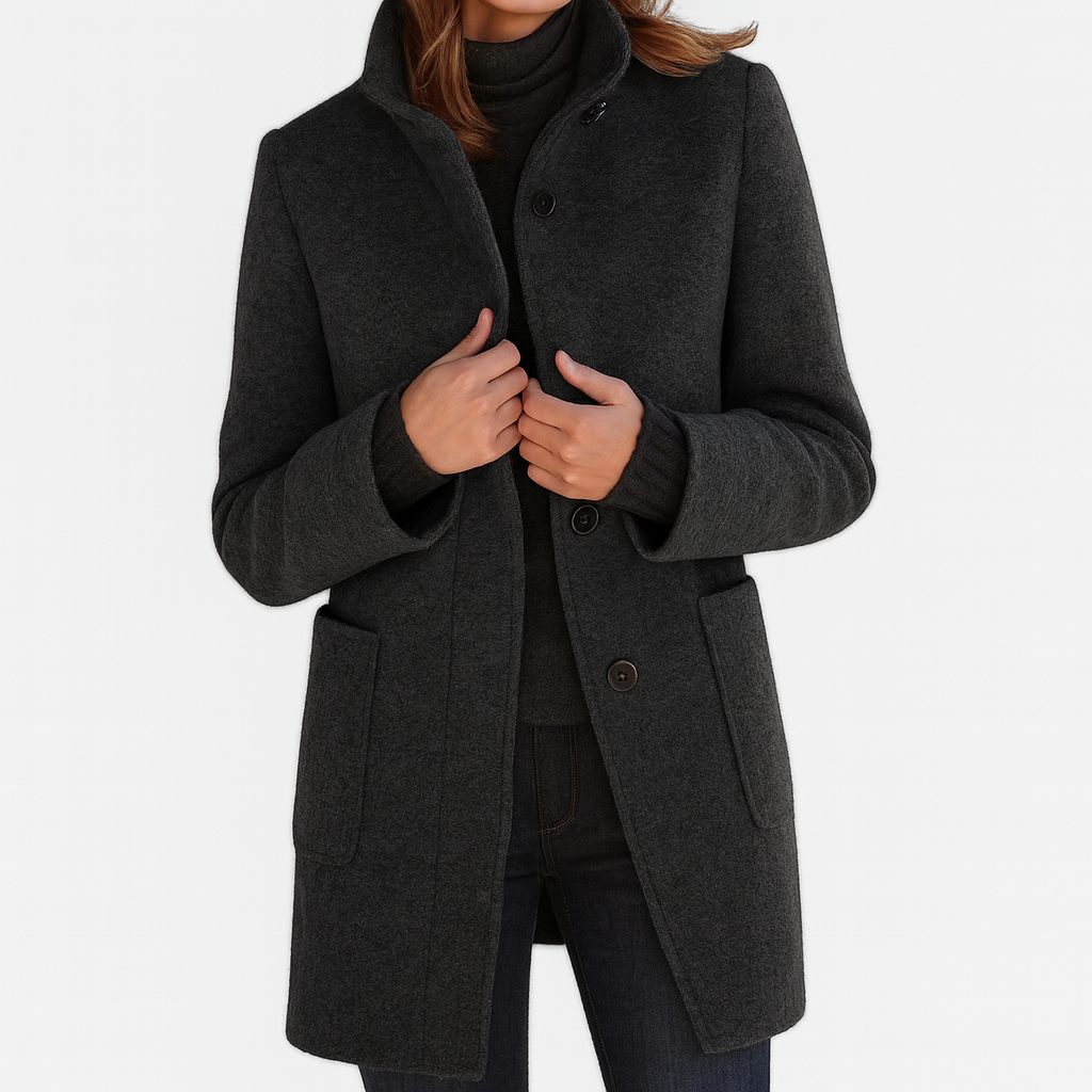Margot Biarritz - Manteau féminin avec col haut