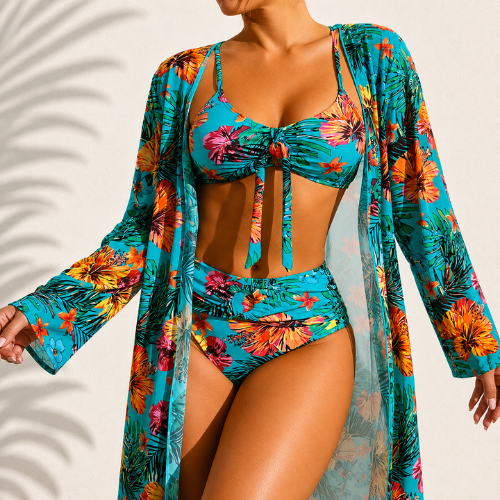 Margot Biarritz - Bikini 3 Pièces Élégant Tropical Marie