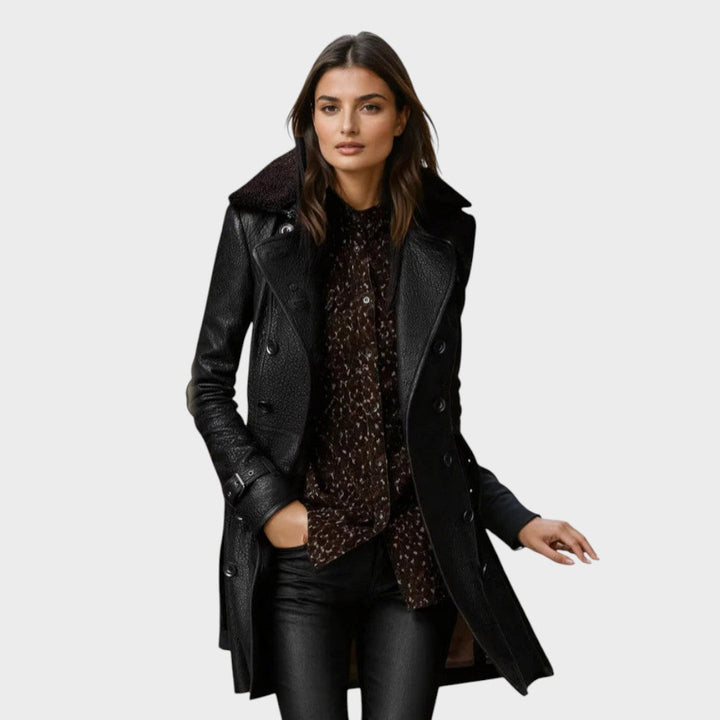 Margot Biarritz - Manteau en cuir classique