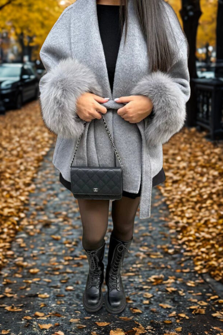 Margot Biarritz - Manteau en fourrure à manches