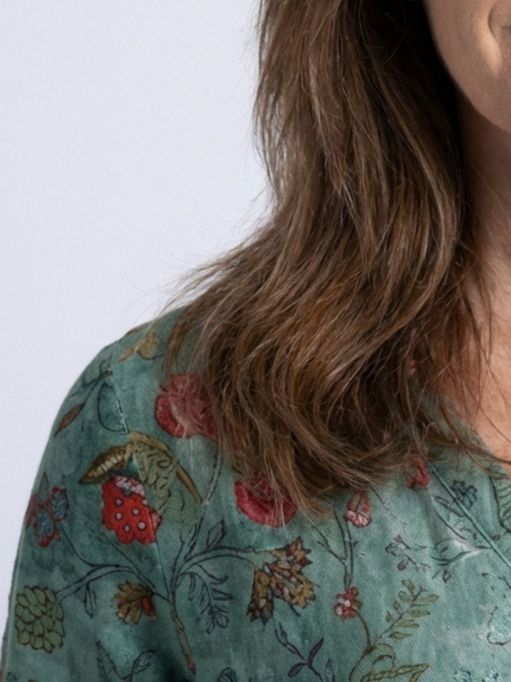 Margot Biarritz - Robe Maxi à Manches Trois Quarts Marina