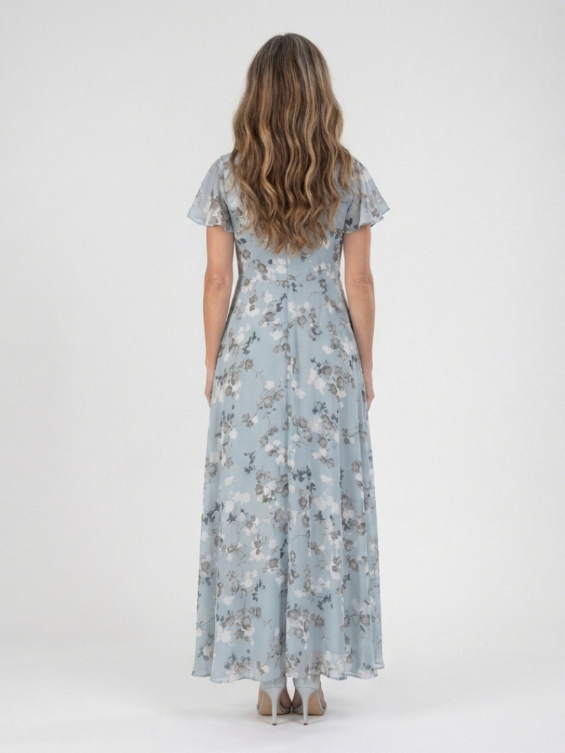 Margot Biarritz - Robe Maxi en Chiffon Floral Ismeria