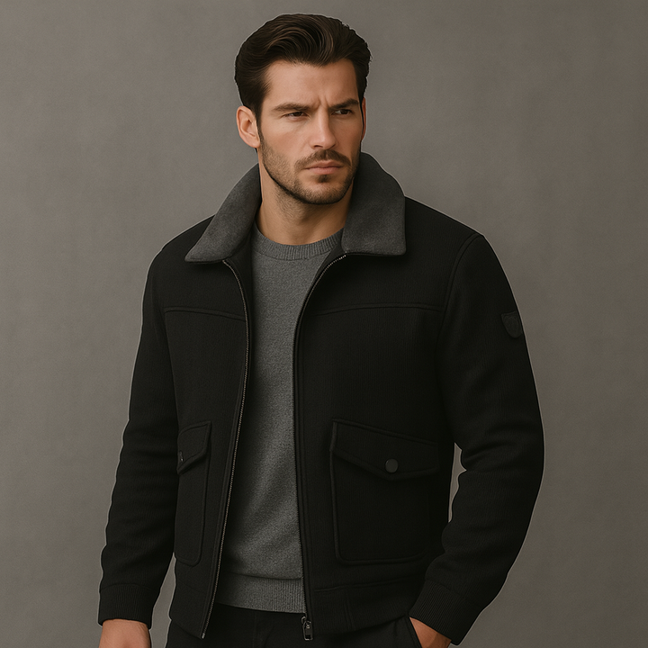 Margot Biarritz - Veste pour homme avec fausse fourrure