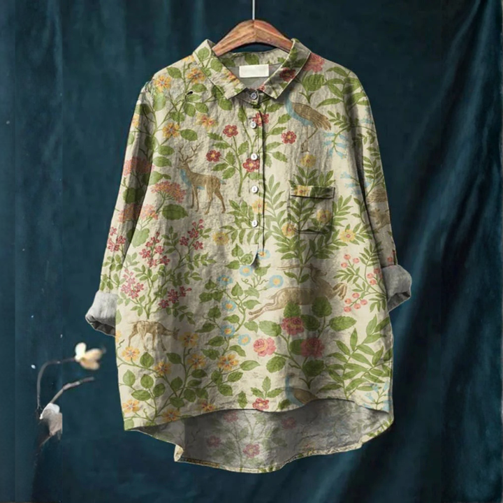 Margot Biarritz - Chemise Élégante à Motif Béatrice