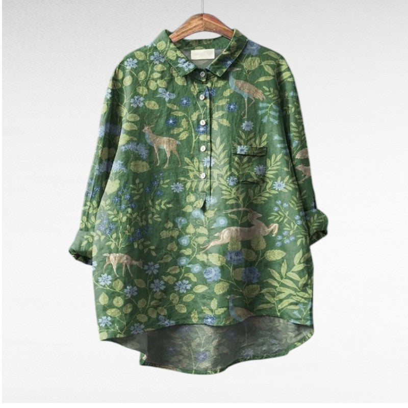 Margot Biarritz - Chemise Élégante à Motif Émilie