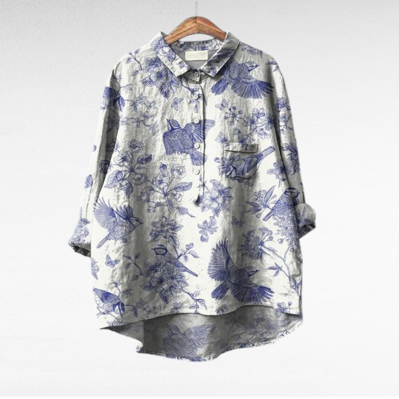 Margot Biarritz - Chemise Élégante à Motif Émilie
