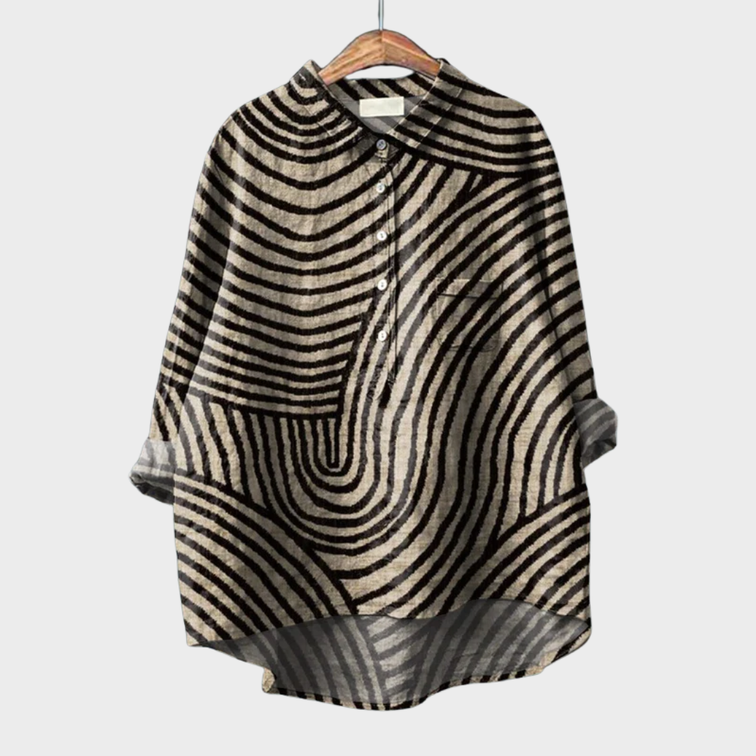 Margot Biarritz - Chemise Élégante à Motif Émilie