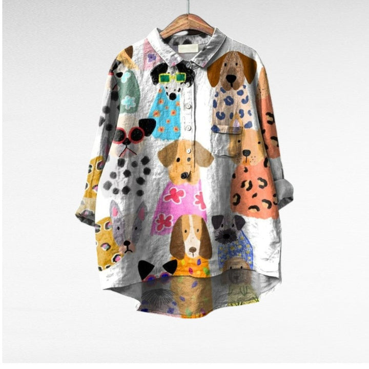 Margot Biarritz - Chemise Élégante à Motif Émilie