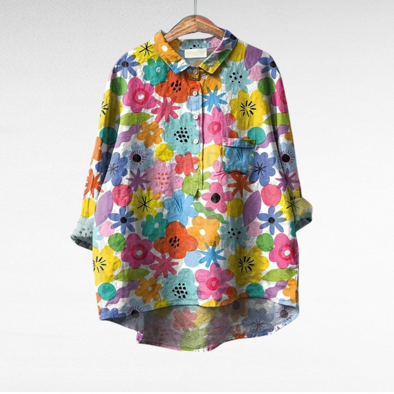 Margot Biarritz - Chemise Élégante à Motif Émilie