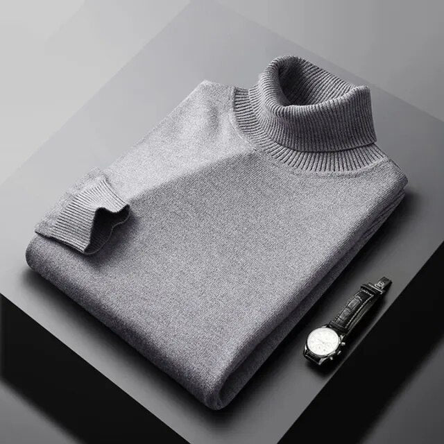 Margot Biarritz - Pull en maille à col roulé pour homme
