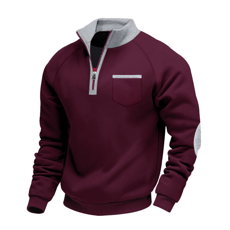 Margot Biarritz - Pull en polaire à demi-zip pour homme
