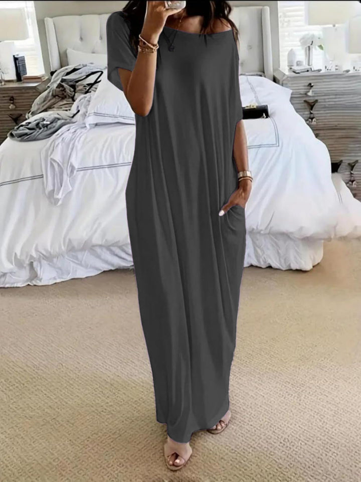 Margot Biarritz - Robe décontractée asymétrique à épaule dénudée oversize