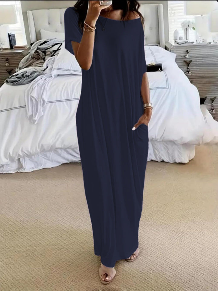 Margot Biarritz - Robe décontractée asymétrique à épaule dénudée oversize