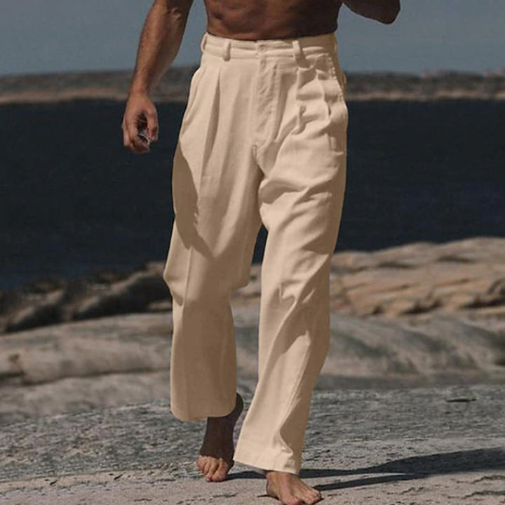 Margot Biarritz - Pantalons en lin à jambes larges