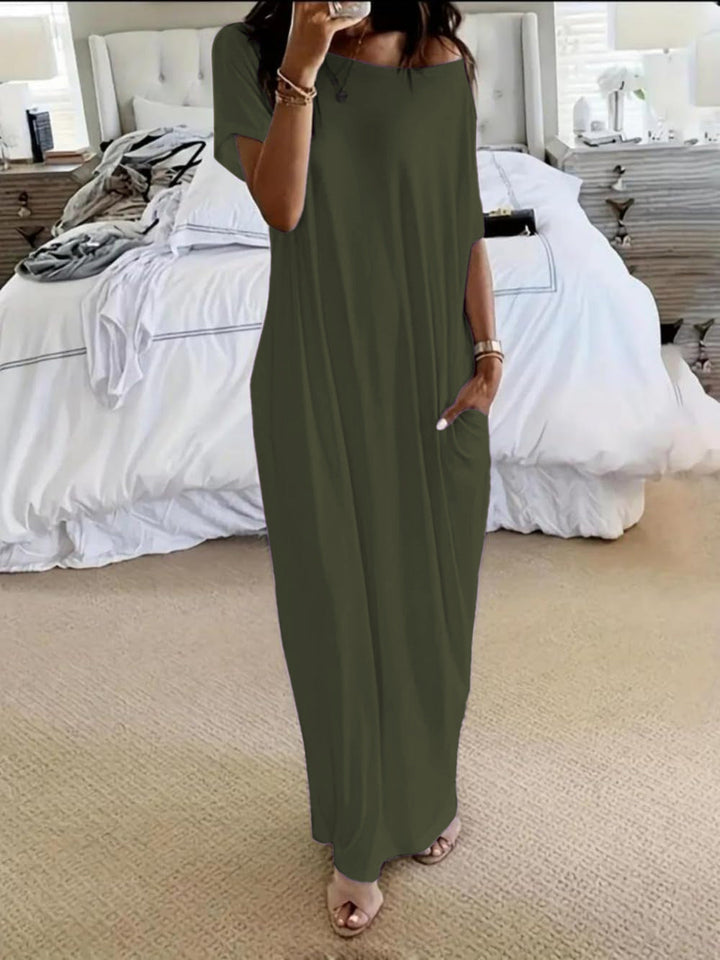 Margot Biarritz - Robe décontractée asymétrique à épaule dénudée oversize