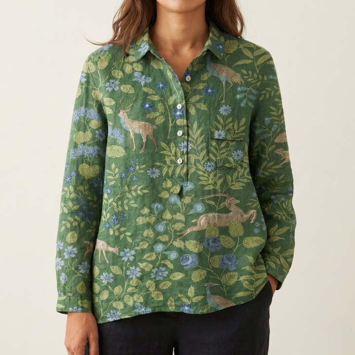 Margot Biarritz - Chemise Élégante à Motif Isaline