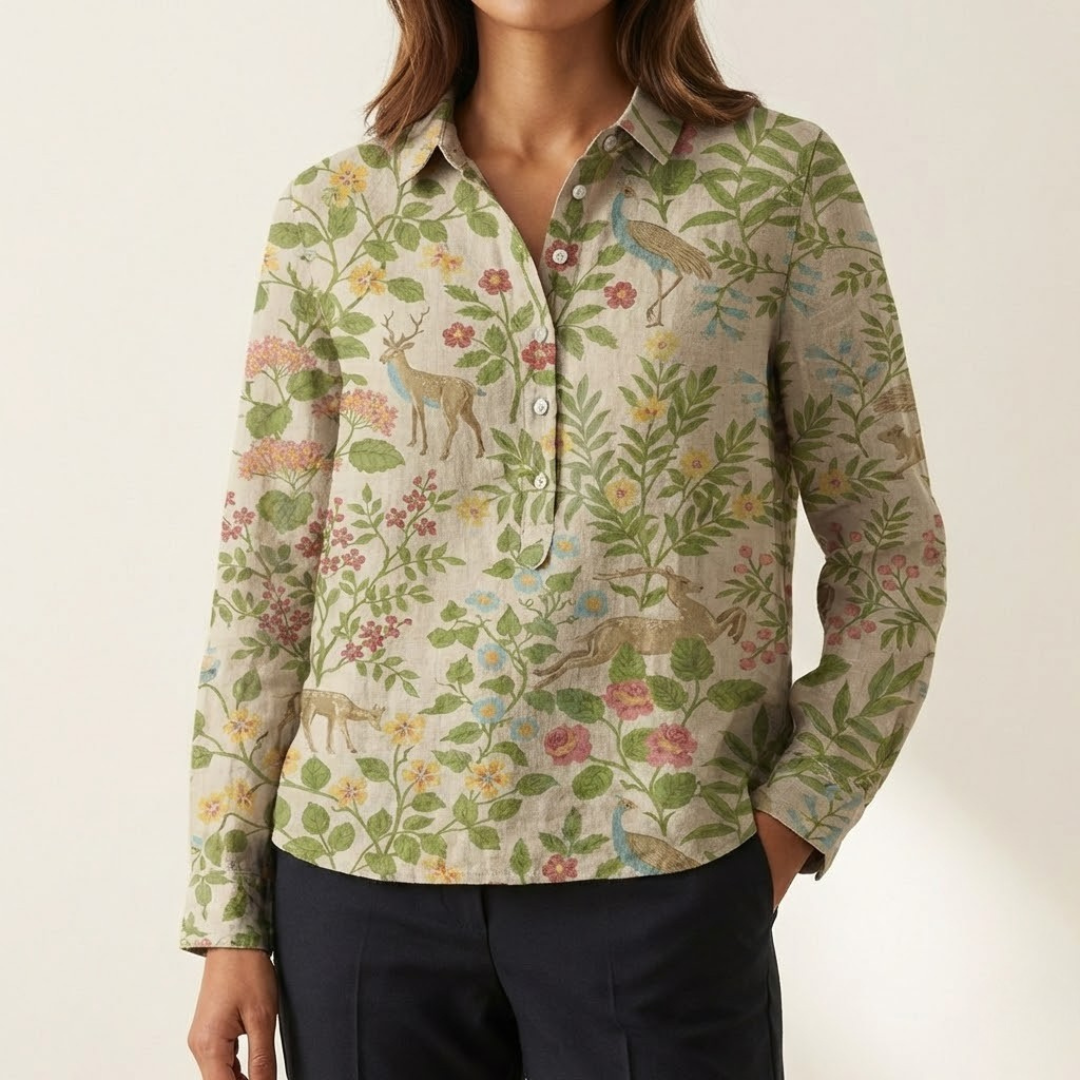 Margot Biarritz - Chemise Élégante à Motif Béatrice