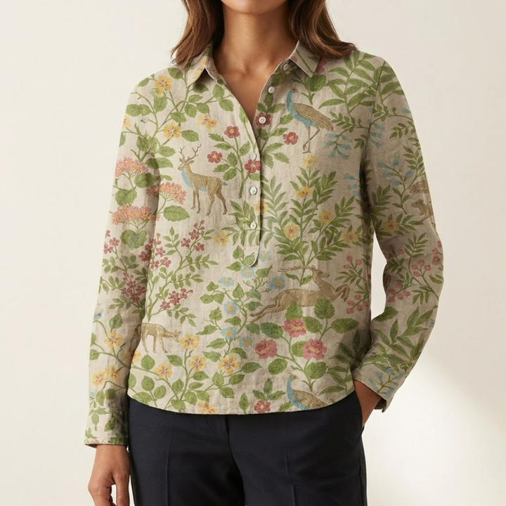 Margot Biarritz - Chemise Élégante à Motif Béatrice