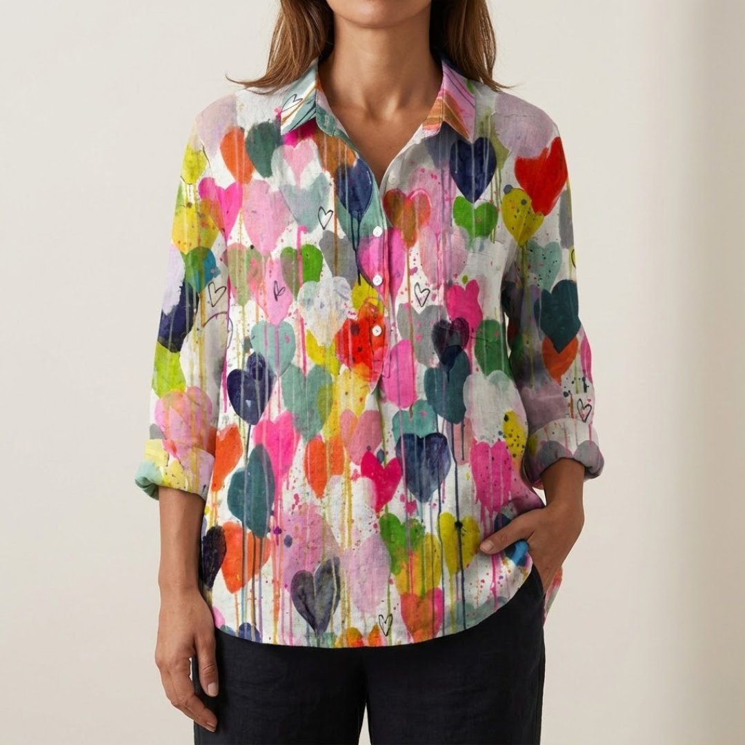 Margot Biarritz - Chemise Élégante à Motif Lucie