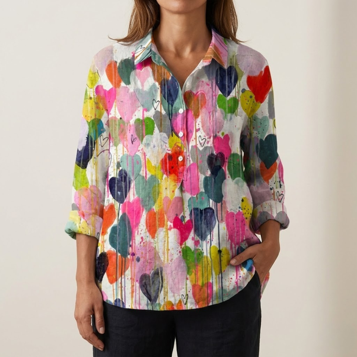 Margot Biarritz - Chemise Élégante à Motif Lucie