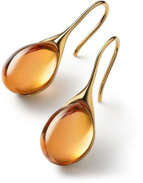 Margot Biarritz - Boucles d'oreilles en cristal doré et argenté