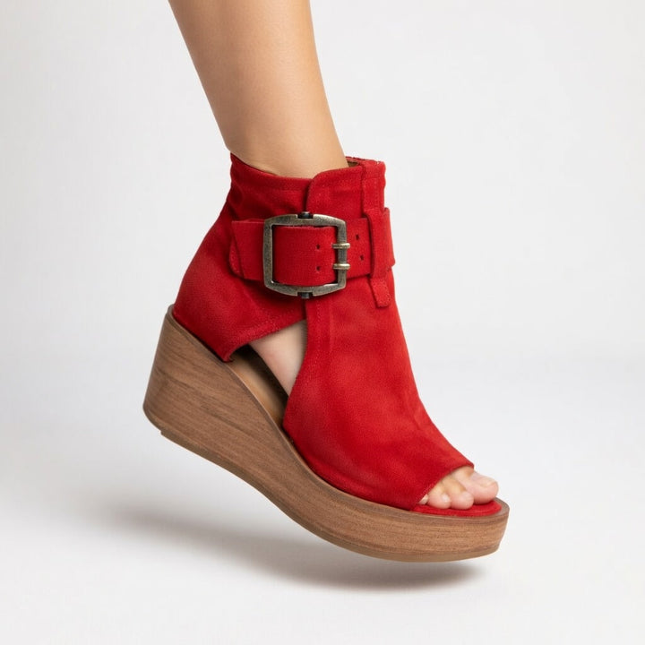 Margot Biarritz - Bottines compensées ouvertes Lila