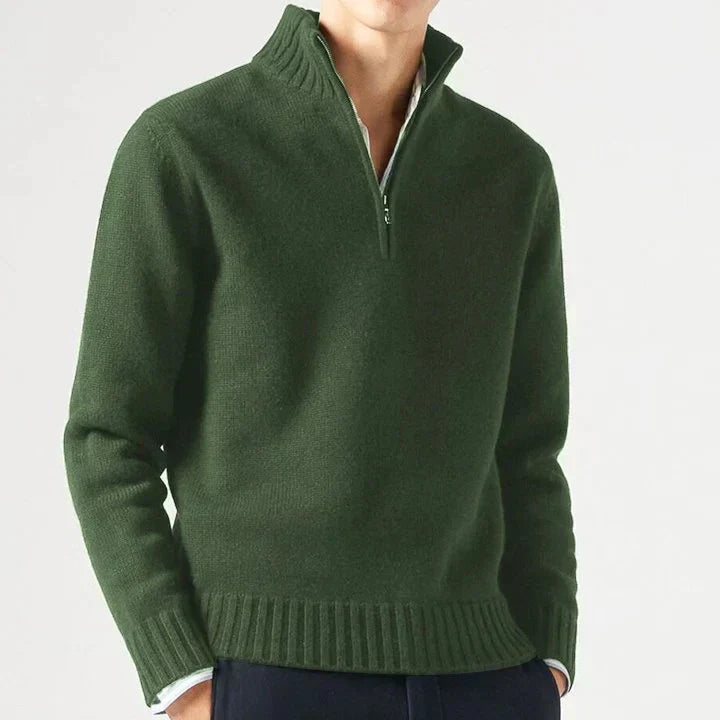 Margot Biarritz - Pull en laine à zip pour homme