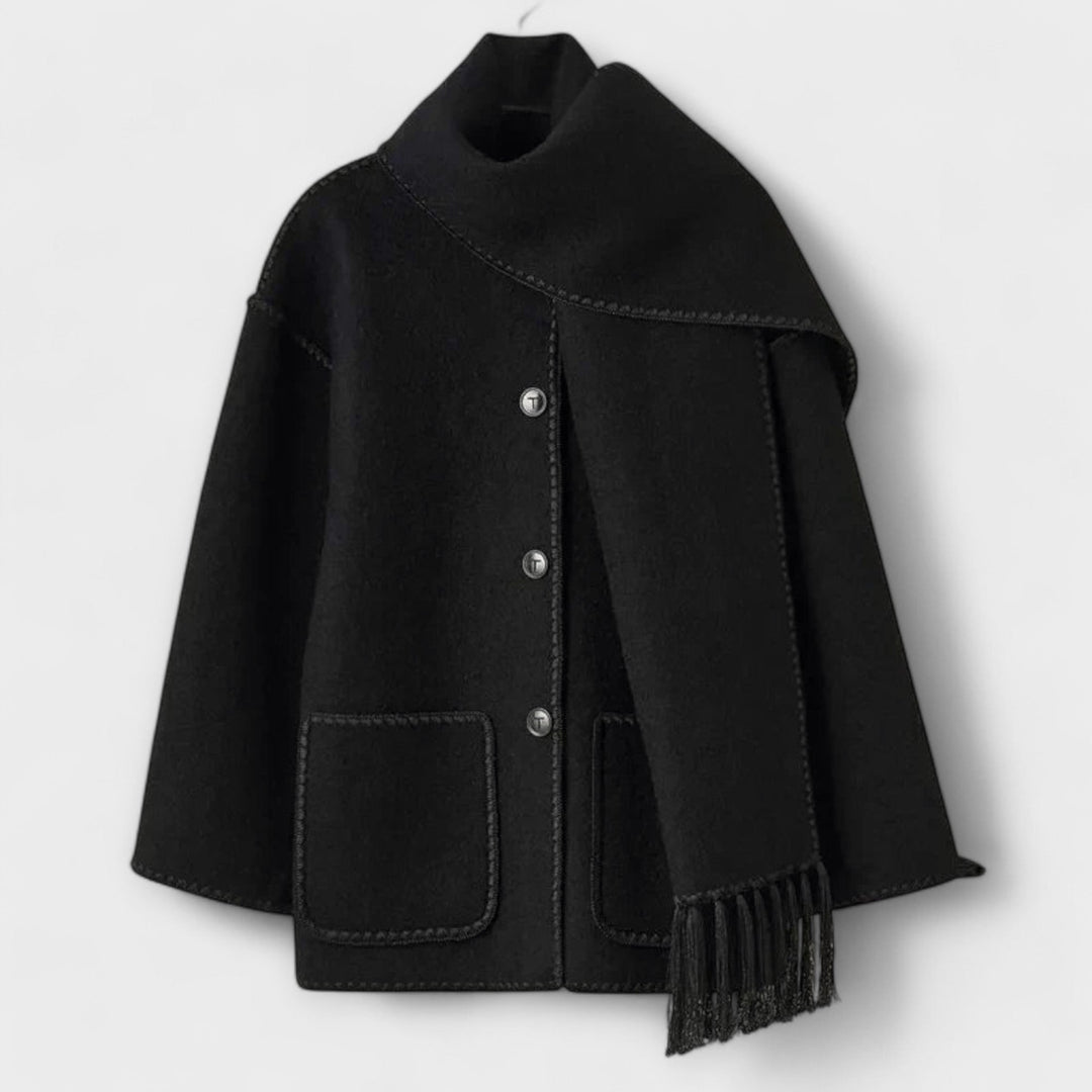 Margot Biarritz - Manteau stylé avec écharpe