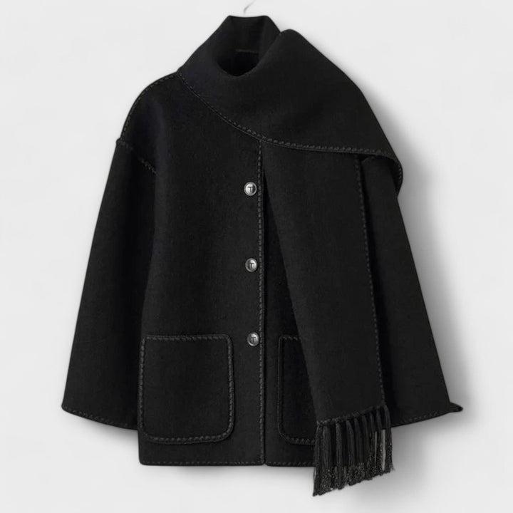 Margot Biarritz - Manteau stylé avec écharpe