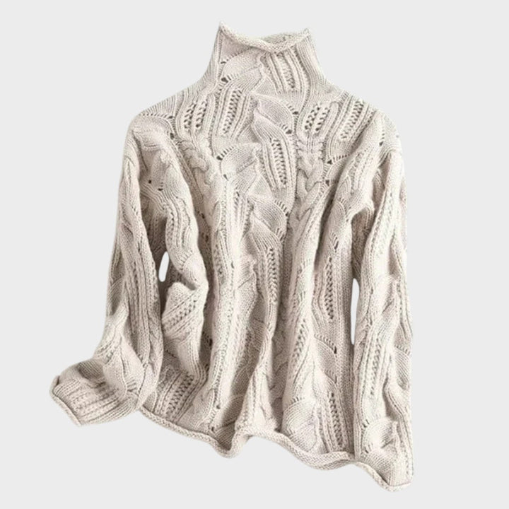 Margot Biarritz - Pull en cachemire à motif tressé