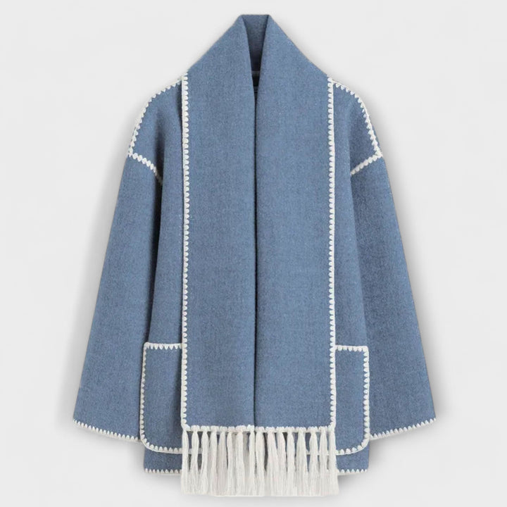 Margot Biarritz - Manteau stylé avec écharpe