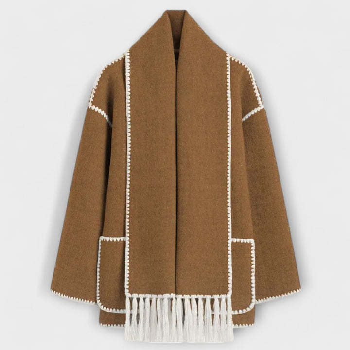 Margot Biarritz - Manteau stylé avec écharpe