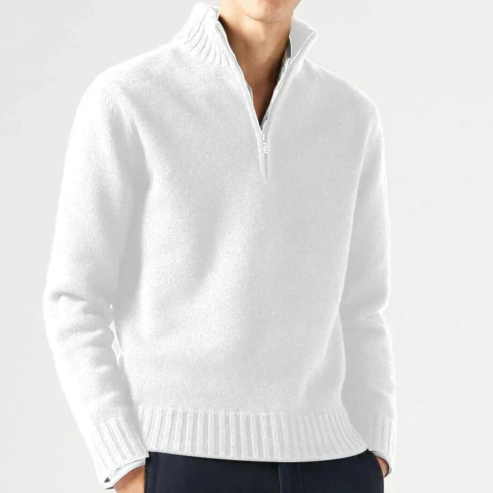 Margot Biarritz - Pull en laine à zip pour homme