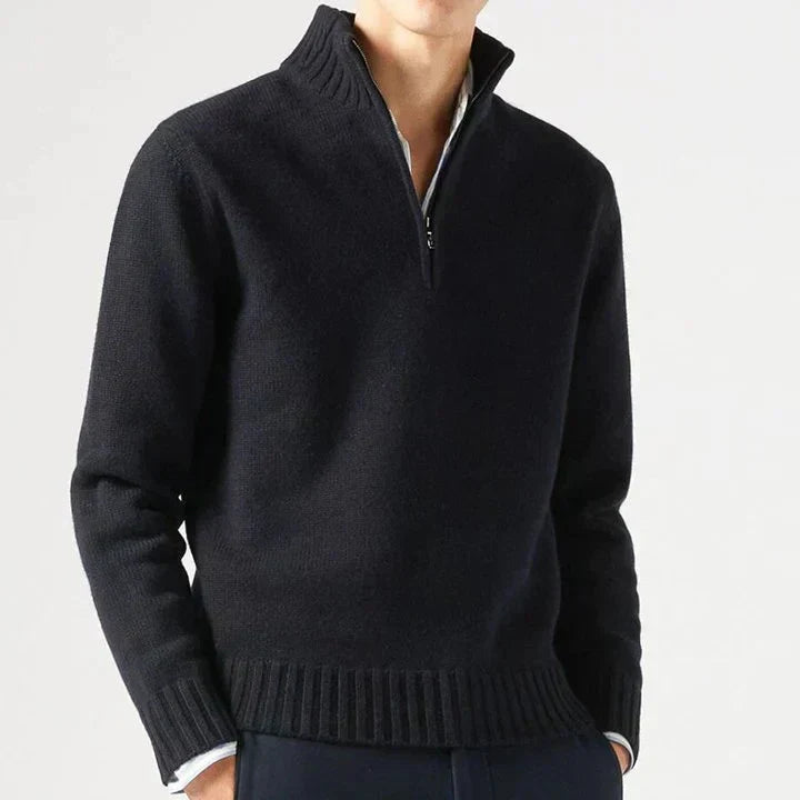 Margot Biarritz - Pull en laine à zip pour homme