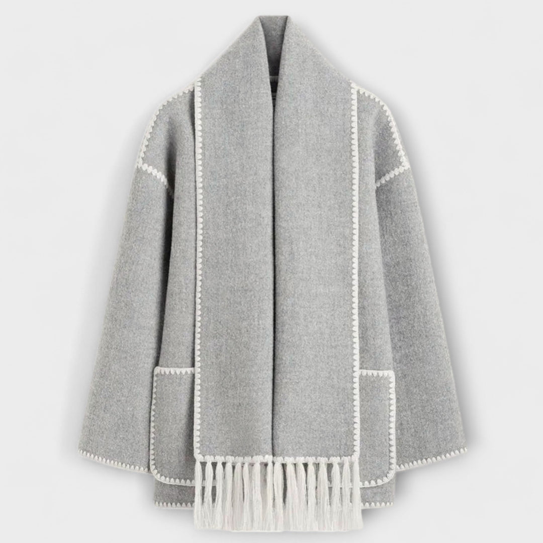Margot Biarritz - Manteau stylé avec écharpe
