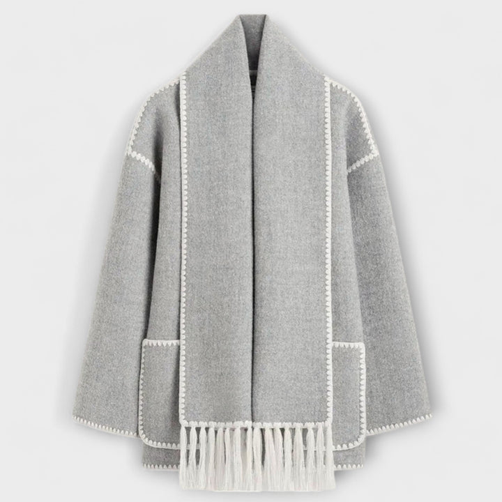 Margot Biarritz - Manteau stylé avec écharpe
