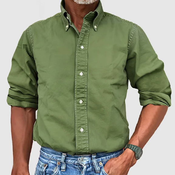 Margot Biarritz - Chemise à manches longues anti-plis pour homme