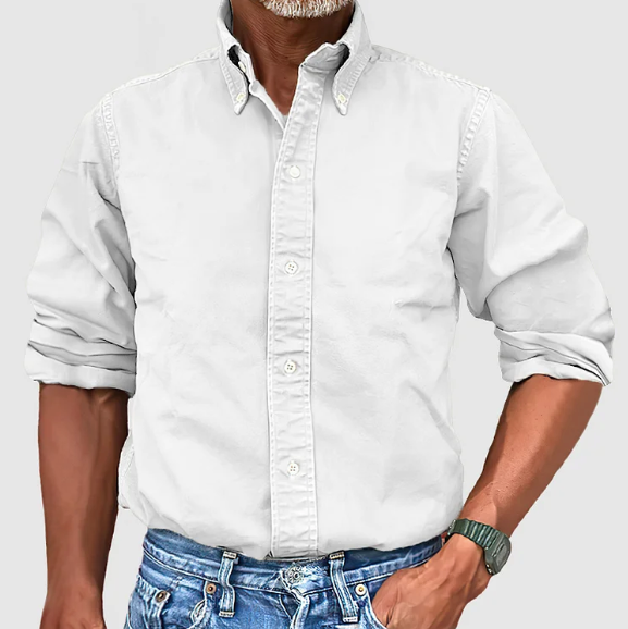 Margot Biarritz - Chemise à manches longues anti-plis pour homme