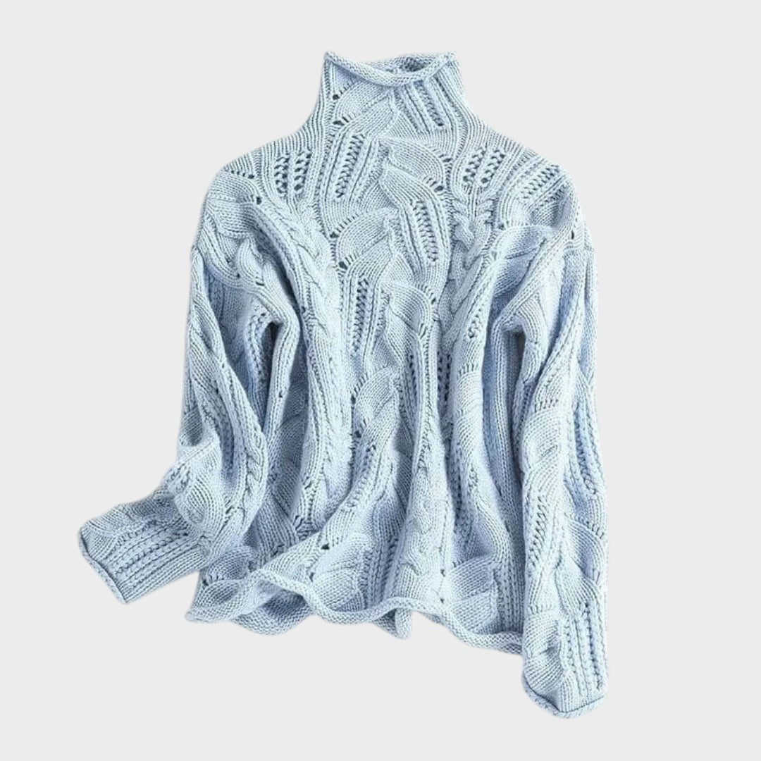 Margot Biarritz - Pull en cachemire à motif tressé