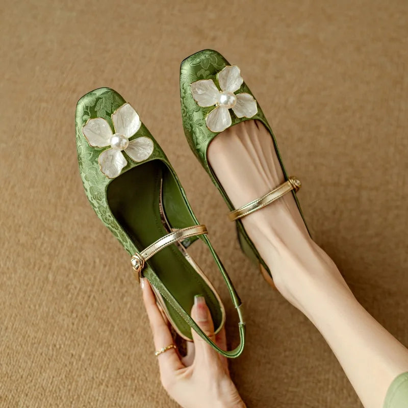 Margot Biarritz - Escarpins slingback à talon bloc