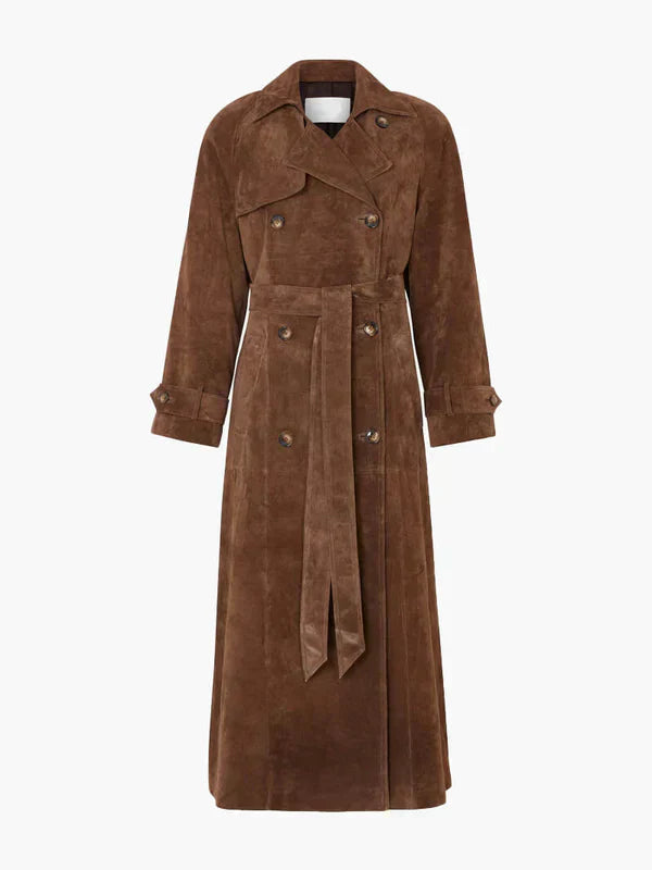 Margot Biarritz - Trench chic en daim doux