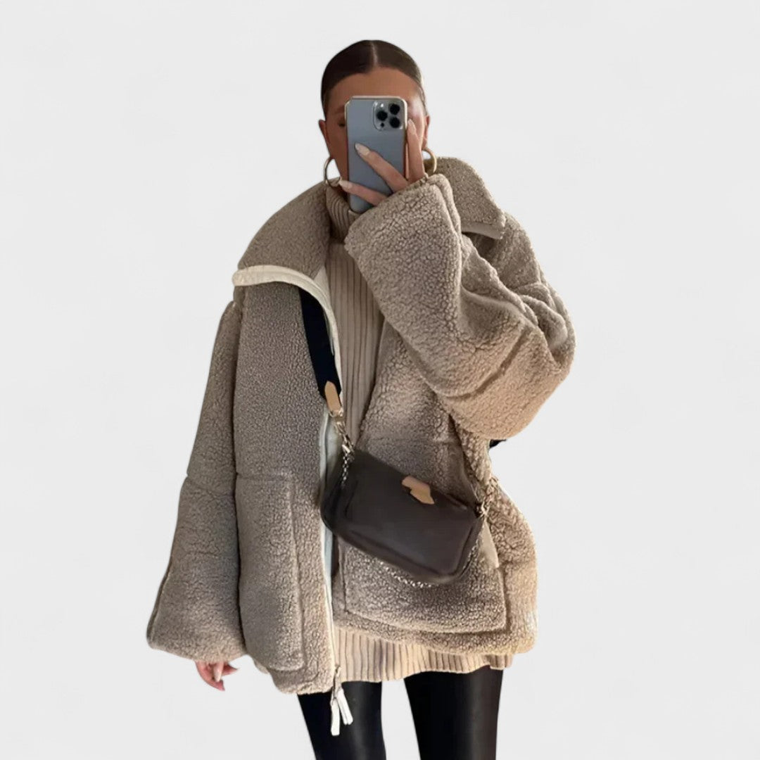 Margot Biarritz - Manteau oversize avec col montant