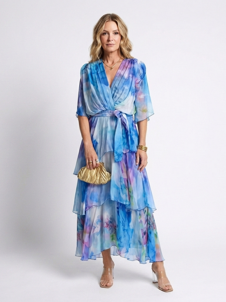 Margot Biarritz - Robe maxi à décolleté Calista
